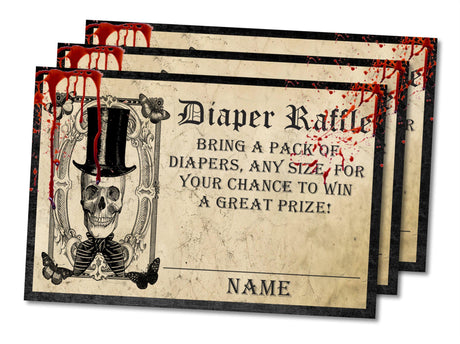 Spooky Gothic Halloween Diaper Raffle Printable