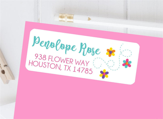 Spring Flower Address Labels
