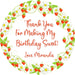 Strawberry Birthday Party Stickers Or Favor Tags