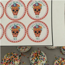 Sugar Skull Birthday Party Stickers