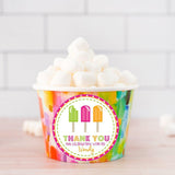 Summer popsicle party favor label
