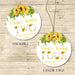 Sunflower Birthday Party Stickers Or Favor Tags