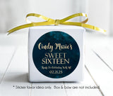 Teal cosmic themed Sweet Sixteen sticker