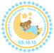 Teddy Bear Over The Moon Baby Shower Stickers