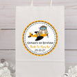 Teddy bear airplane birthday sticker