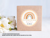 Terracotta rainbow birthday sticker