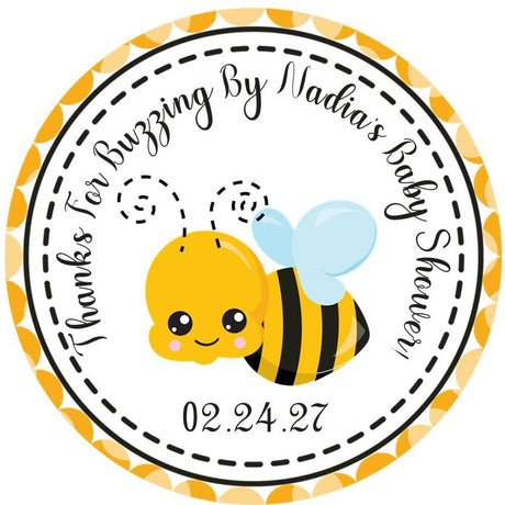 Thanks for Buzzing By bee sticker