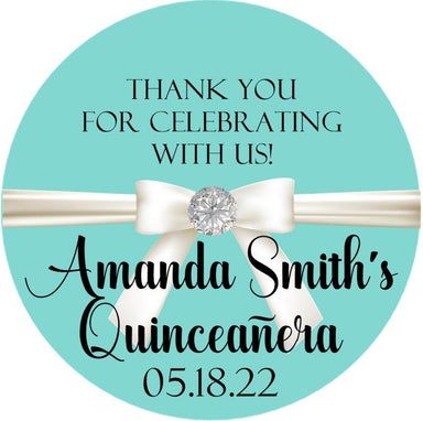 Tiffany & Co. Quinceanera Stickers Or Favor Tags