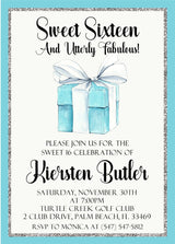 Tiffany Sweet 16 Party Invitations