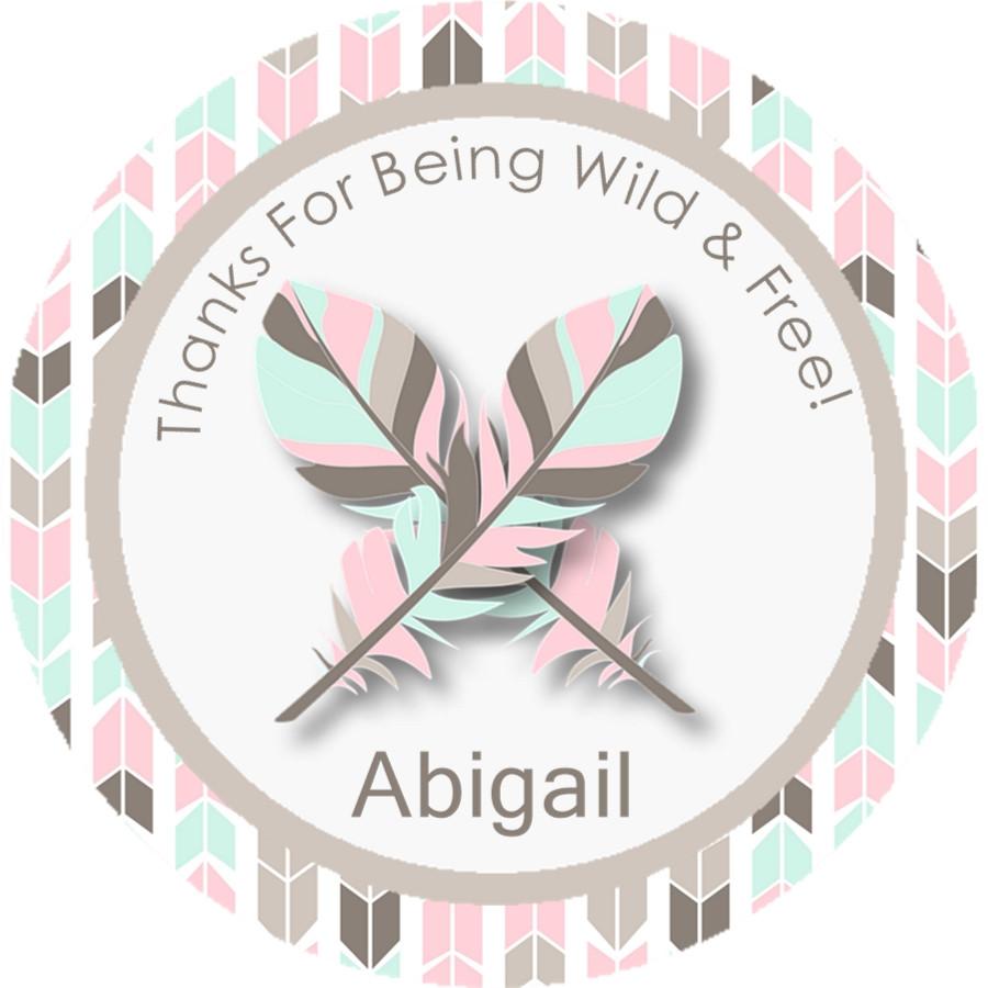 Tribal Boho Birthday Party Stickers Or Favor Tags