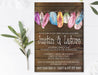 Tribal Feather Baby Shower Invitations