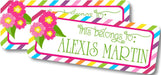Tropical Back To School Supply Name Labels