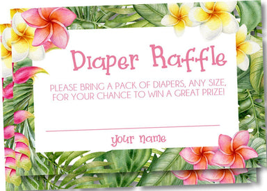 Tropical Diaper Raffle Tickets