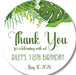 Tropical Leaf Birthday Party Stickers Or Favor Tags