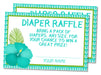 Tropical Luau Diaper Raffle Tickets