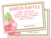 Tropical Luau Diaper Raffle Tickets
