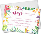 Tropical Wedding RSVP cards