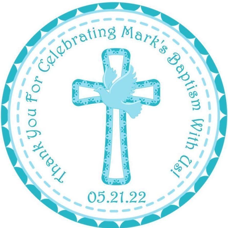 Turquoise Baptism Stickers — Party Beautifully turquoise-baptism-stickers-party-beautifully