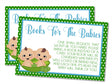 Twin Babies Pea Pod Book Request Cards Printable