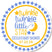Twinkle Little Star baby shower stickers in blue and yellow.