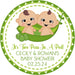 Twins Two Peas In A Pod Baby Shower Stickers Or Favor Tags