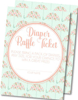 Umbrella Diaper Raffle Tickets