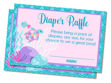 Under The Sea Diaper Raffle Tickets