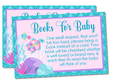Under the Sea Baby Shower Book Request Cards Printable PDF Download