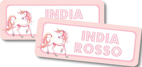 Unicorn Back To School Supply Name Labels