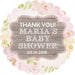 Vintage Pink Floral Baby Shower Stickers Or Favor Tags