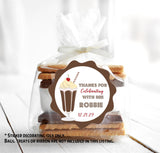 Vintage sock hop themed personalized sticker