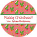 Warm Weather Cactus Christmas Stickers
