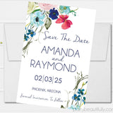 Wildflower wedding save the date cards