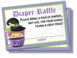 Witch Baby Shower Diaper Raffle Tickets Printable PDF Download