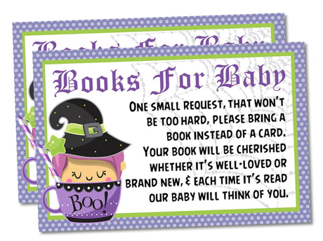 Witch Theme Baby Shower Book Request Instant PDF