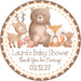 Woodland Animals Baby Shower Stickers