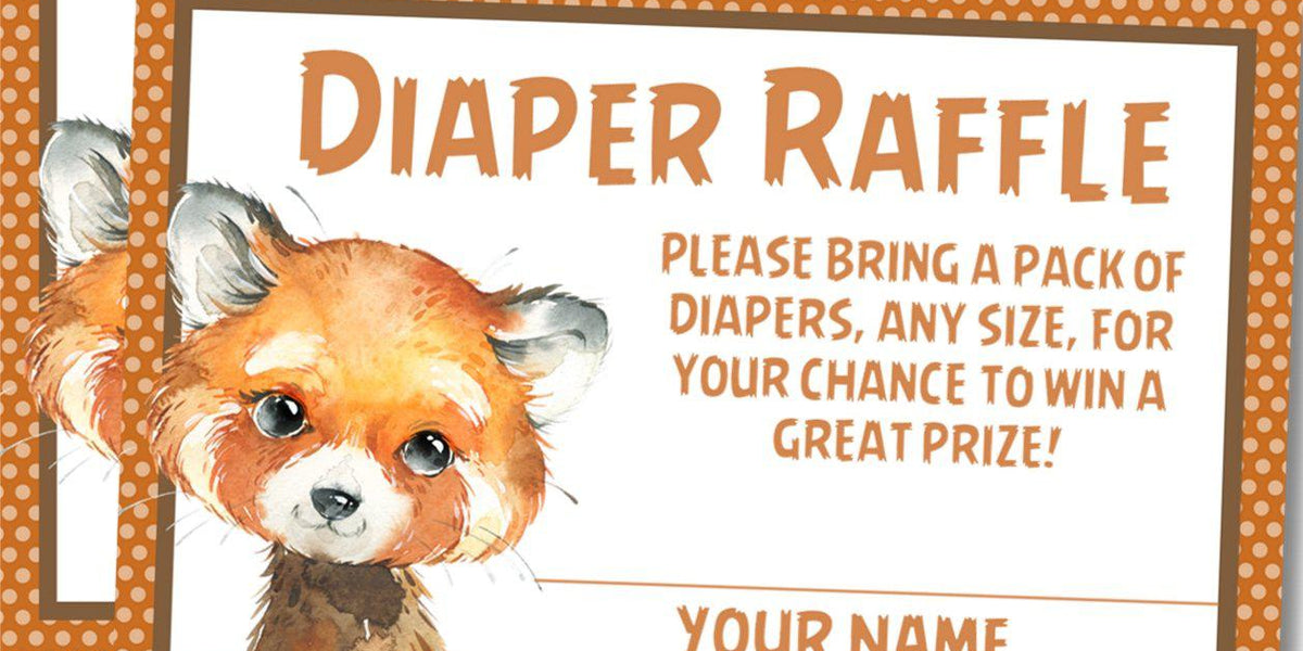 Woodland Fox Diaper Raffle Tickets — Party Beautifully