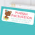 Woodland bear floral address labels with pink accent text