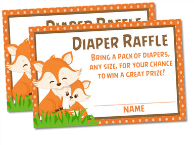 Woodlands Fox Diaper Raffle Tickets