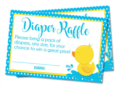 Yellow Duck Diaper Raffle Tickets