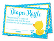 Yellow Duck Baby Shower Diaper Raffle Tickets Printable PDF Download