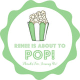 about to pop popcorn favor label