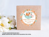 autumn baby shower sticker for any gender