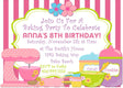 baking birthday party invitations cupcake sweet shop design