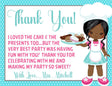 baking birthday thank you cards baker character party design