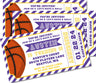 basketball invitation cards sports birthday lakers style purple yellow gold