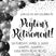 black silver retirement invitations elegant celebration theme