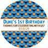 blue cookie themed party favor label