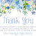 blue floral baby shower thank you cards watercolor botanical design