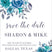 blue watercolor wedding save the dates romantic floral theme